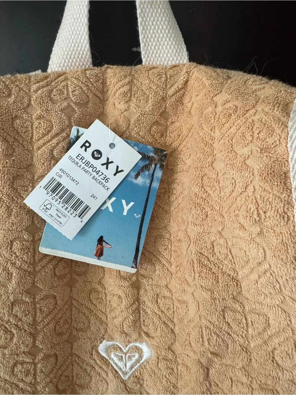 Roxy Cloth Drawstring Backpack - Tan - Picture 2 of 2